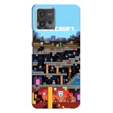 Чехол Майнкрафт на Motorola MOTO G72 (AlphaPrint) Minecraft (фон Minecraft)