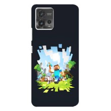 Чехол Майнкрафт на Motorola MOTO G72 (AlphaPrint) Minecraft (персонажи Minecraft)
