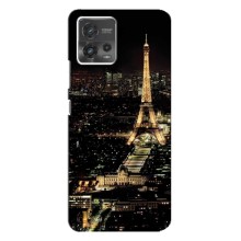 Чехол Эйфелева Башня для Motorola MOTO G72 - (AlphaPrint) (Ночной Париж)