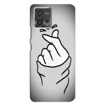 Чехол с принтом для Motorola MOTO G72 (AlphaPrint - Знак сердечка)