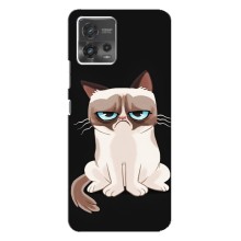 Чехол с принтом для Motorola MOTO G72 (AlphaPrint) Модные коты (Грустный кот)