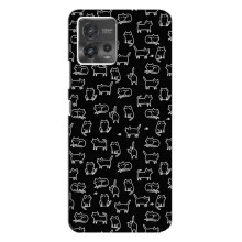 Чехол с принтом для Motorola MOTO G72 (AlphaPrint) Модные коты (Меленькие котики)