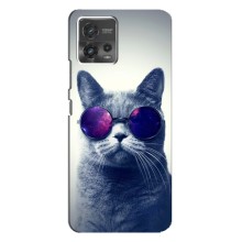 Чехол с принтом для Motorola MOTO G72 (AlphaPrint) Модные коты (Стильный кот)