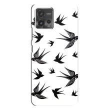 Чехол с птицами на Motorola MOTO G72 (VPrint) (Ласточки)