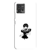 Чехлы Венсдей на Motorola MOTO G72 Уэнсдей (AlphaPrint) (танец Уэнздей)