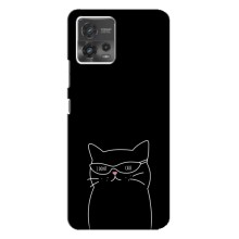 Чехол с рисунком кот на Motorola MOTO G72 (Равнодушный кот)