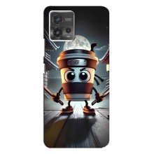 Чехол с мемом Тралалело тралала на Motorola MOTO G72 (Капучино асасино)