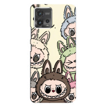 Чехол с Лабубу на Motorola MOTO G72 – Коллаж Лабубу