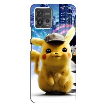 Чехол с Пикачу на Motorola MOTO G72 (Пикачу в городе)