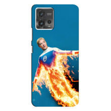 Чехол с принтом Фантастическая четверка для Motorola MOTO G72 – Человек-Факел