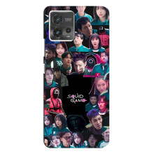 Чехол Гра в кальмара для Motorola MOTO G72 – Коллаж игры кальмара