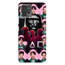 Чехол Гра в кальмара для Motorola MOTO G72 – Персонажи игры кальмара