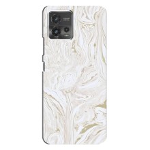 Мраморный чехол на Motorola MOTO G72 (VPrint) (Белый мрамор)
