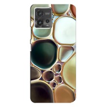 Мраморный чехол на Motorola MOTO G72 (VPrint) (Радужный Мрамор)