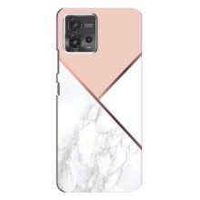 Мраморный чехол на Motorola MOTO G72 (VPrint) (Тройной мрамор)