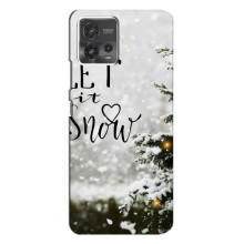 Новогодние, Праздничные Чехлы для Motorola MOTO G72 - 2024 год (Let it snow)
