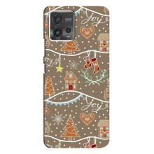 Новогодние, Праздничные Чехлы для Motorola MOTO G72 - 2024 год (Новогодние пряники)