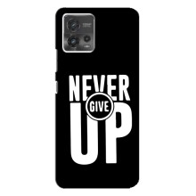 Силиконовый Чехол на Motorola MOTO G72 с картинкой Nike (Never Give UP)