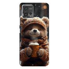 Друкований чохол 'Звірята з кавою' для Motorola MOTO G72 – Мішка з кавою