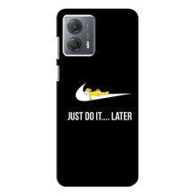Силиконовый Чехол на Motorola MOTO G73 с картинкой Nike (Later)
