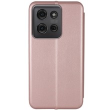 Кожаный чехол-книжка Classy для Motorola Moto G75 5G – Rose Gold