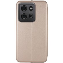 Кожаный чехол-книжка Classy для Motorola Moto G75 5G – Золотой