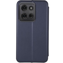 Кожаный чехол-книжка Classy для Motorola Moto G75 5G – Темно-синий