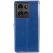 Кожаный чехол-книжка GETMAN Gallant (PU) для Motorola Moto G75 5G – Синий