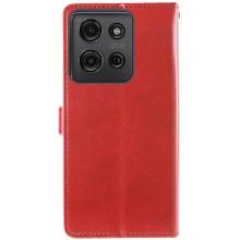 Кожаный чехол-книжка GETMAN Gallant (PU) для Motorola Moto G75 5G – Красный