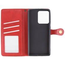 Кожаный чехол-книжка GETMAN Gallant (PU) для Motorola Moto G75 5G – Красный