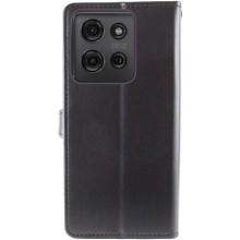 Кожаный чехол-книжка GETMAN Gallant (PU) для Motorola Moto G75 5G – Черный