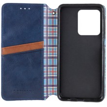 Шкіряний чохол-книжка GETMAN Cubic (PU) для Motorola Moto G75 5G – Синій