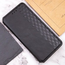 Шкіряний чохол-книжка GETMAN Cubic (PU) для Motorola Moto G75 5G – Чорний