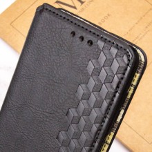 Шкіряний чохол-книжка GETMAN Cubic (PU) для Motorola Moto G75 5G – Чорний