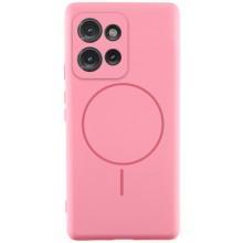 Чехол Silicone Cover Lakshmi Full Camera (AA) with MagFit для Motorola Moto G75 5G – Розовый