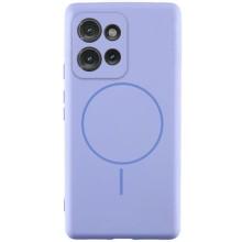 Чехол Silicone Cover Lakshmi Full Camera (AA) with MagFit для Motorola Moto G75 5G – Сиреневый