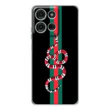Чохли бренд ГУЧЧІ для Motorola Moto G75 – Змій Гуччі
