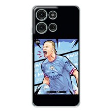 Чохли з принтом на Motorola Moto G75 Футболіст (гол Ерлінг Холанд)