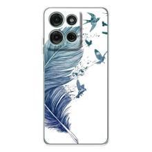 Чохол з картинкою (Стильні) Мото G75 - (AlphaPrint) (Перо)