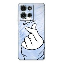 Чехлы (Знак сердечка) на Motorola Moto G75 – Сердечка знак