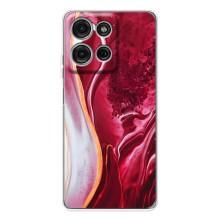 Чехол для Мото G75 - с принтом (Дизайнерские) (AlphaPrint) (Мрамор красный)