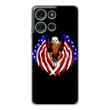 Чохол Прапор USA для Motorola Moto G75 – Крила США