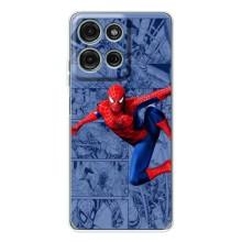 Силиконовый Чехол для Motorola Moto G75 (Человек Паук)