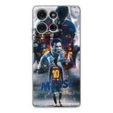 Чехол Месси футболист для Motorola Moto G75 (Коллаж Месси)