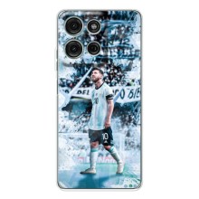 Чехол Месси футболист для Motorola Moto G75 (Месси в Аргентине)