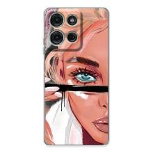 Чехол с печатью для Motorola Moto G75 - (Мода) (AlphaPrint) (Макияж)