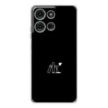 Чехол с картинками на черном фоне для Motorola Moto G75 – Книжки