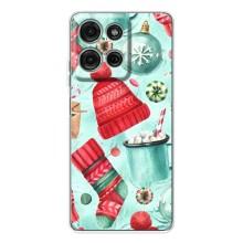 Чехол Санта Клаус для Motorola Moto G75 (Одежда)