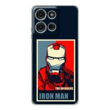 Чехол Супергерой Железный человек на Motorola Moto G75 – Art Iron man