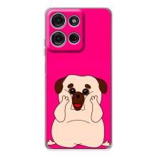 Чохол (ТПУ) Милі песики для Motorola Moto G75 (Веселий Мопсік)
